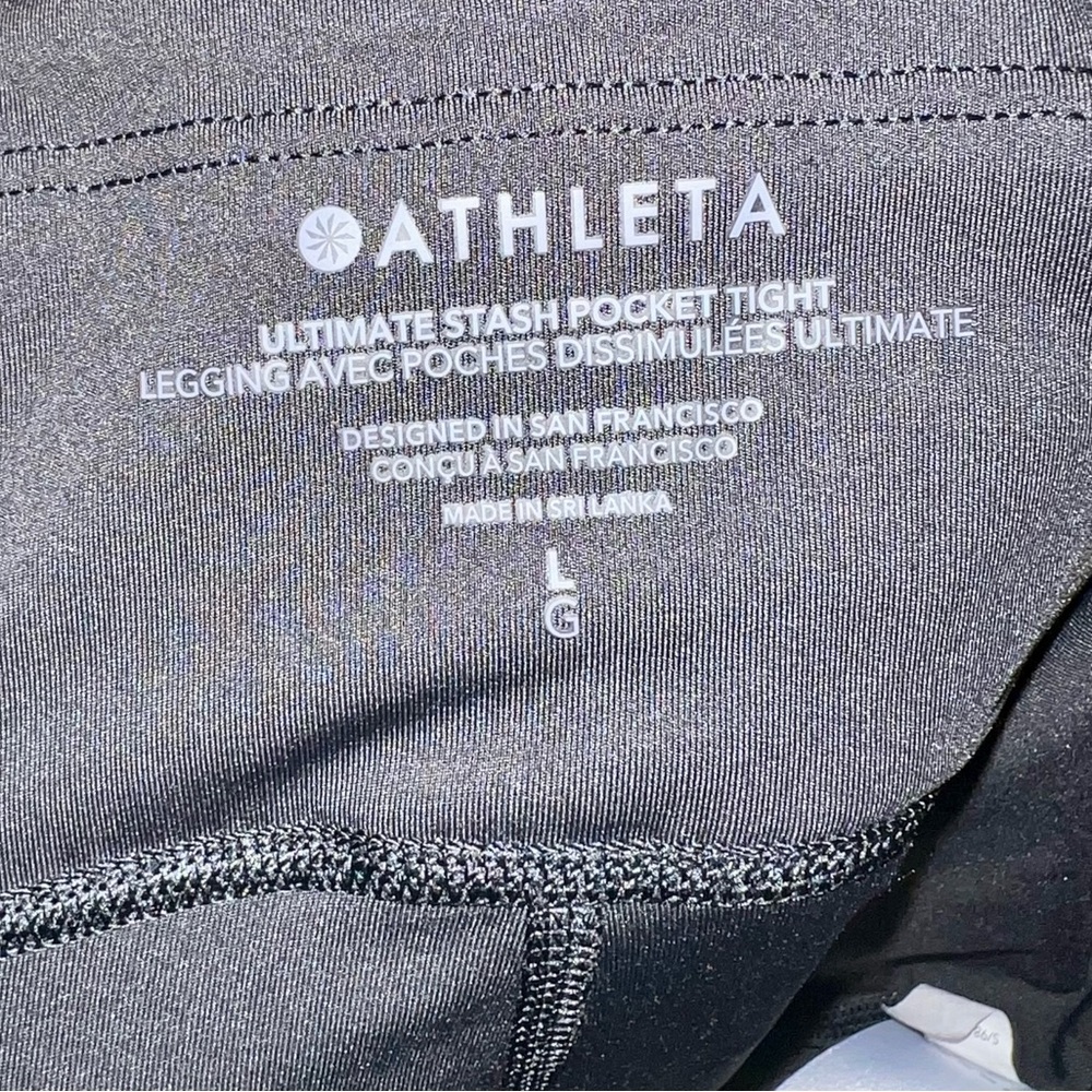 Athleta Charcoal Stash Pocket Tights
